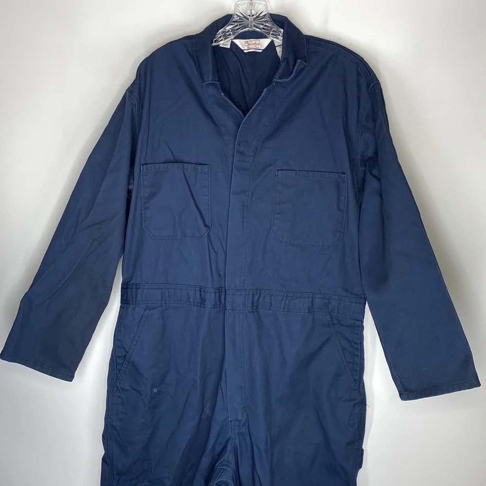 Walls Master Made Navy Blue Coveralls Large Short